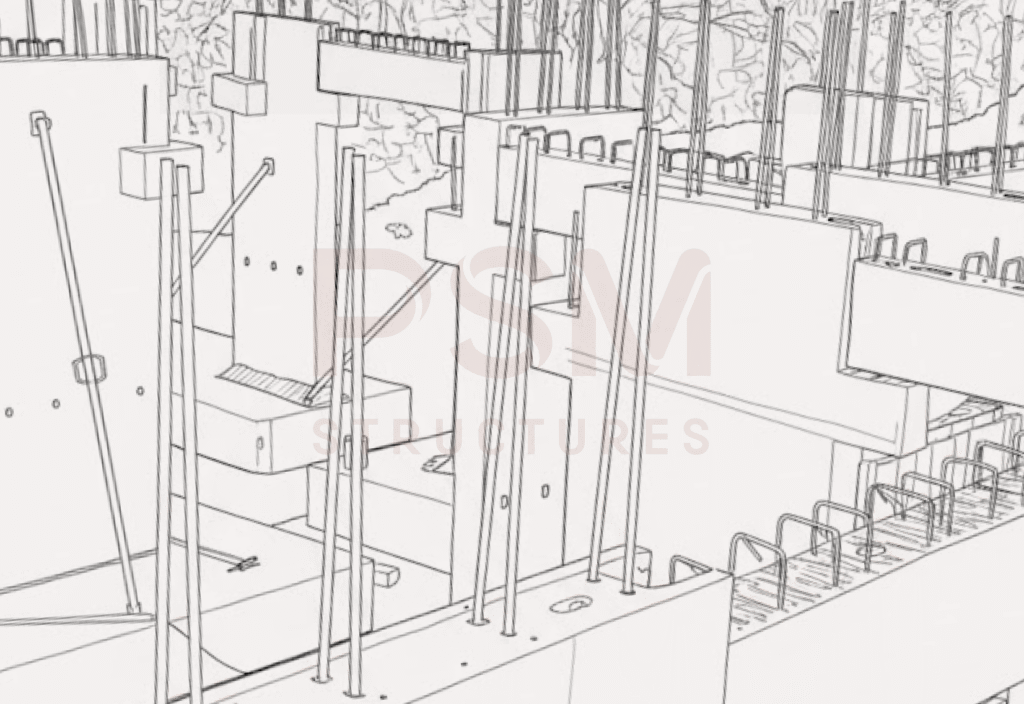 precast column and beam sketch