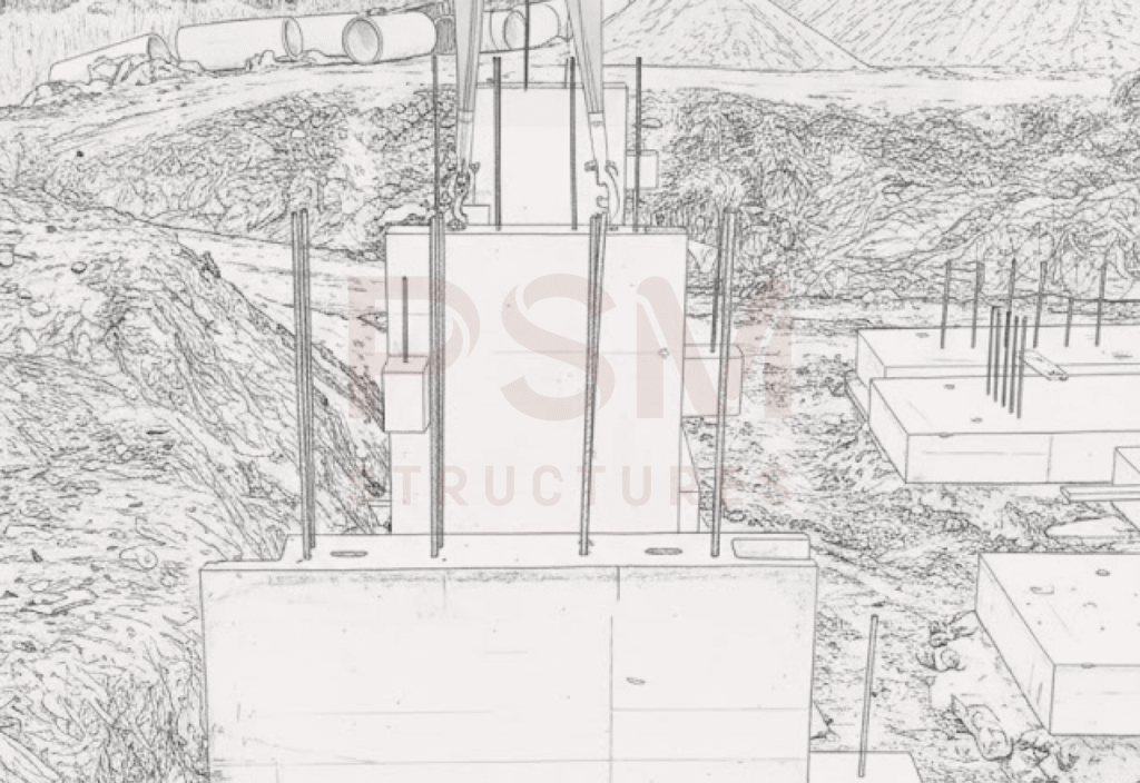 precast construction sketch