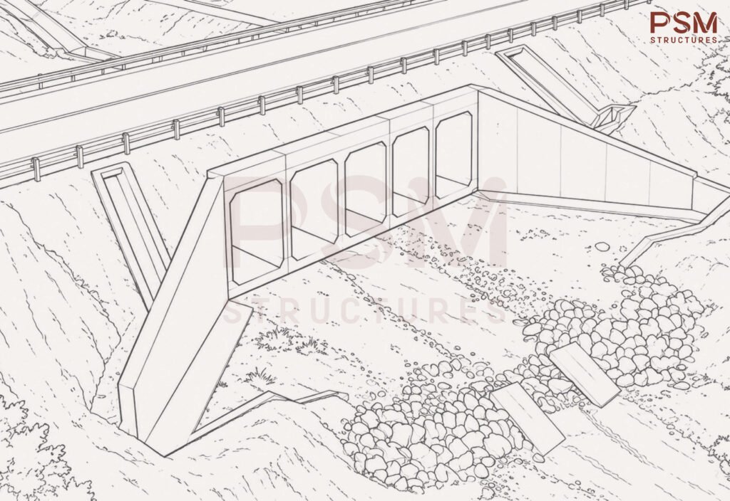 a large box culvert to understand the size and parts