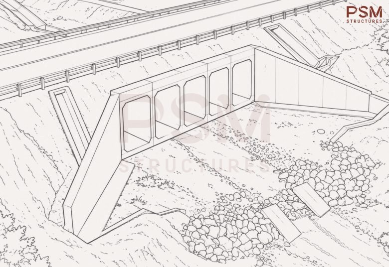a large box culvert to understand the size and parts
